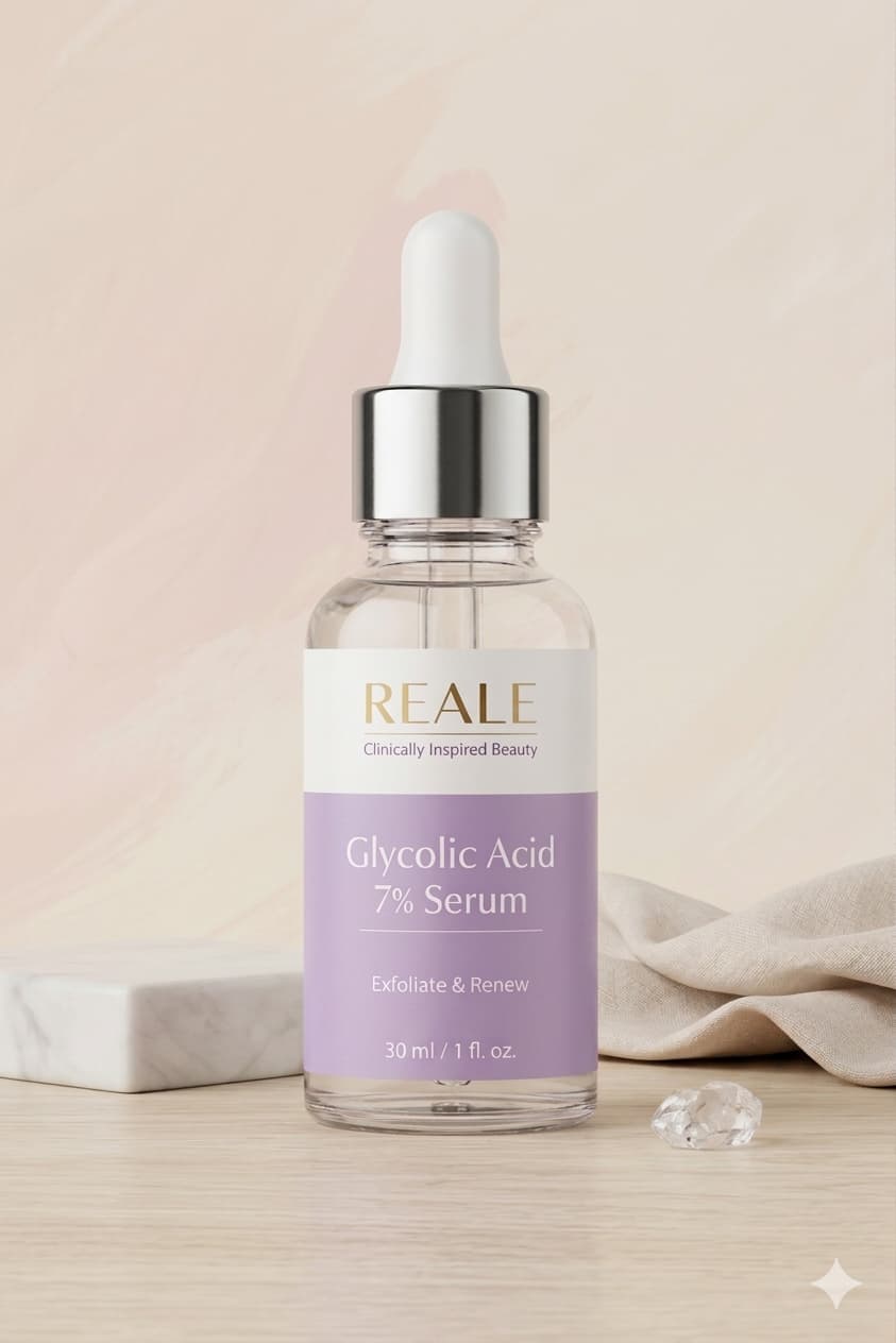 REALE Glycolic Acid 7% Serum 30ml exfoliating AHA serum for glowing skin