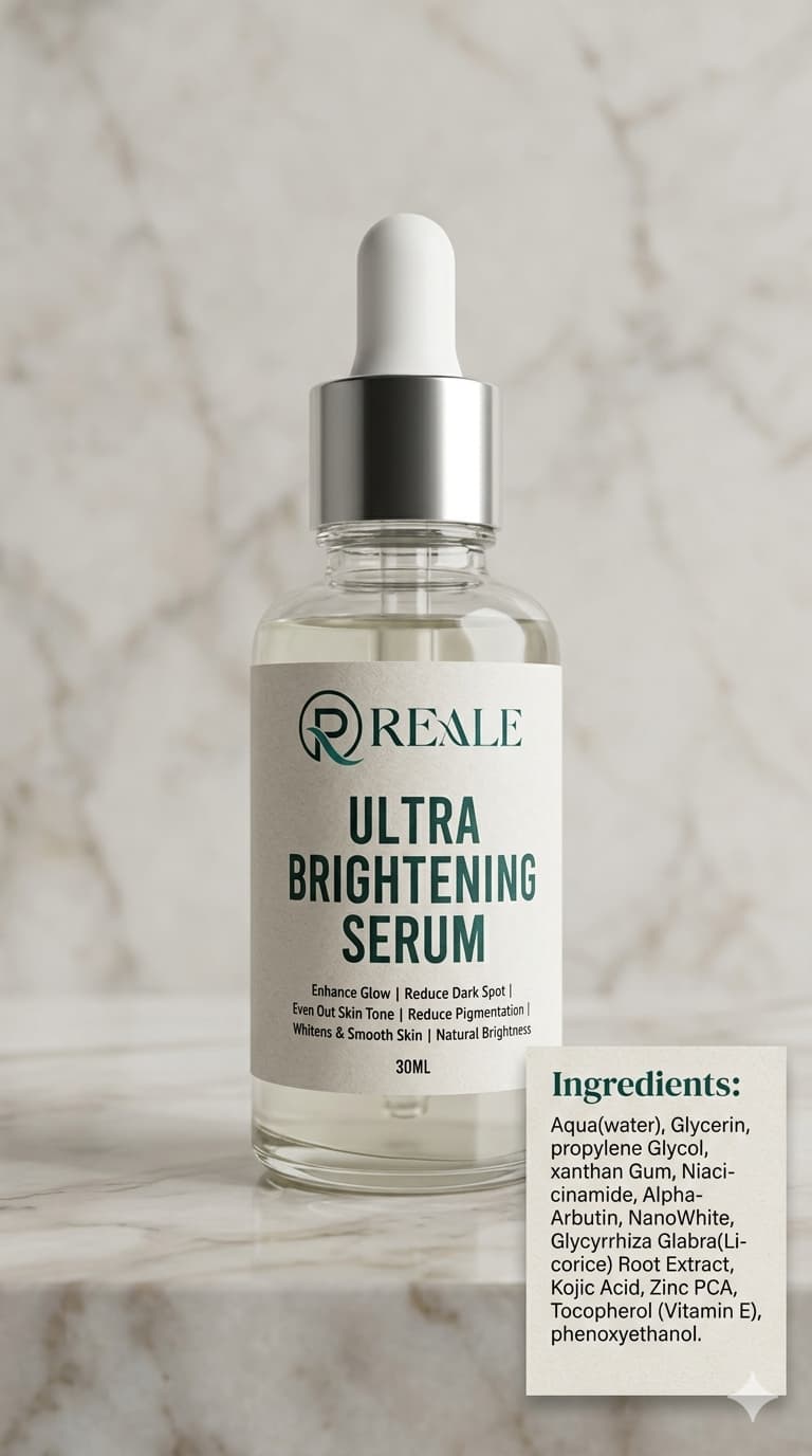 REALE Ultra Brightening Serum 30ml for dark spots and glowing skin